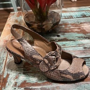 Anyi Lu Snakeskin Heels